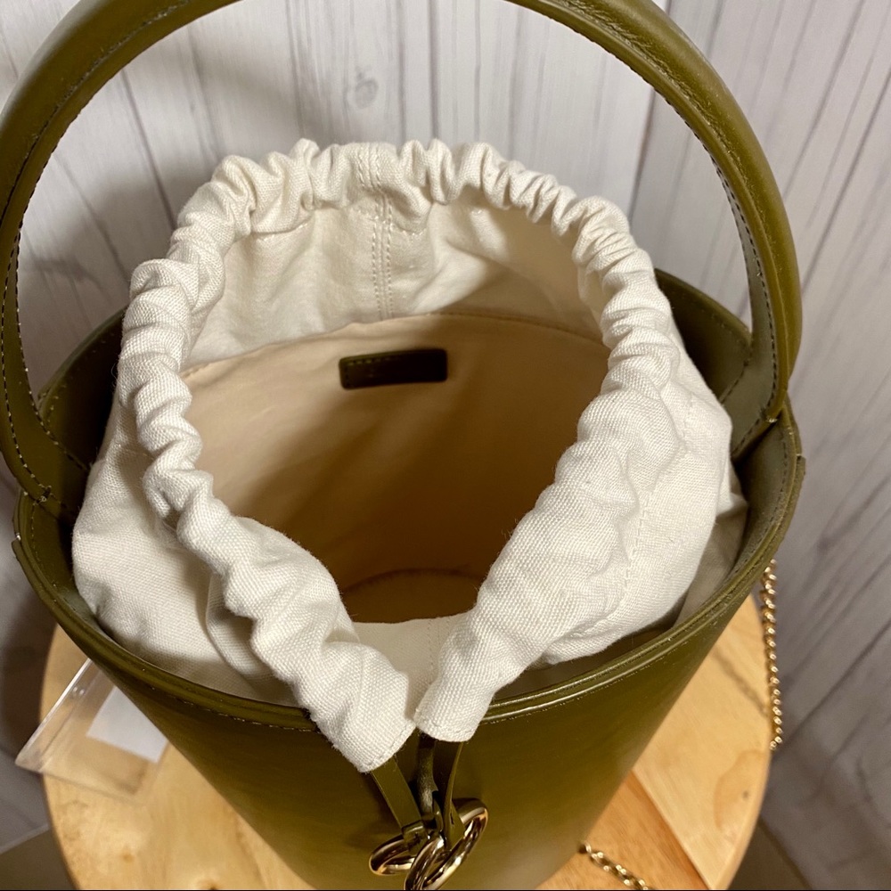 Cafune Green Leather Bucket Shoulder Hand Bag M - Picture 3 of 5